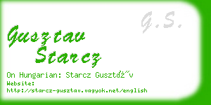 gusztav starcz business card